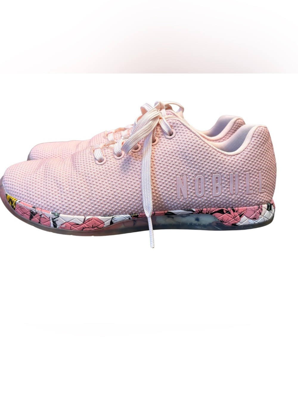 NOBULL Women’s Outworks in Rose Butterfly (Pink Floral) Training Shoes - Picture 4 of 10